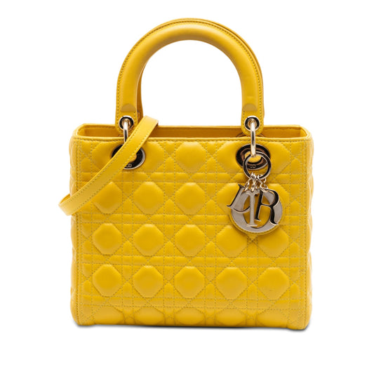 Dior Medium Lambskin Cannage Lady Dior