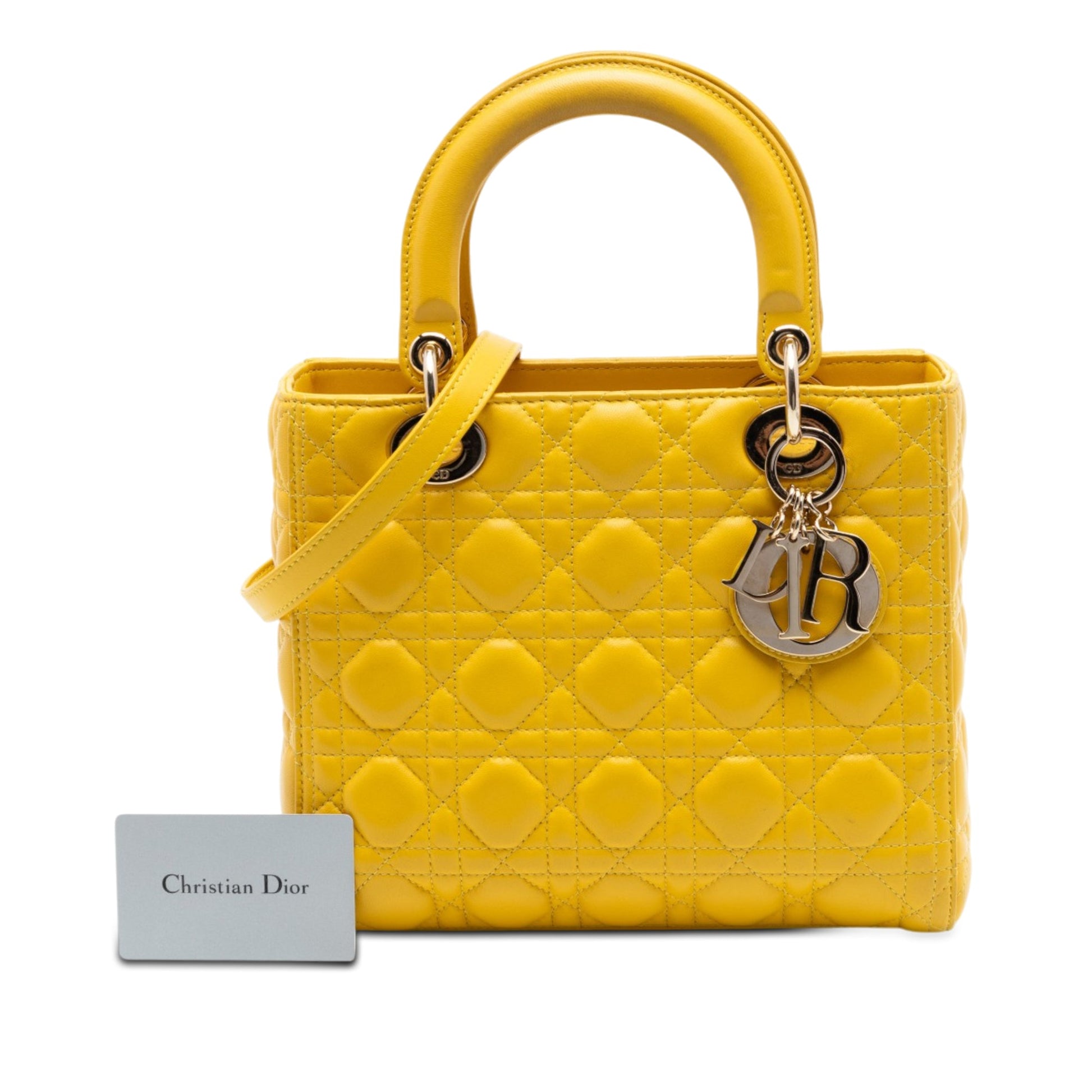 Dior Medium Lambskin Cannage Lady Dior