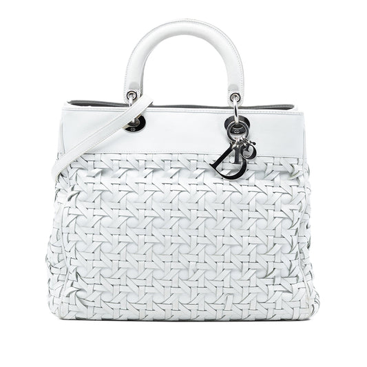 Dior Woven Lambskin Lady Dior Avenue Tote
