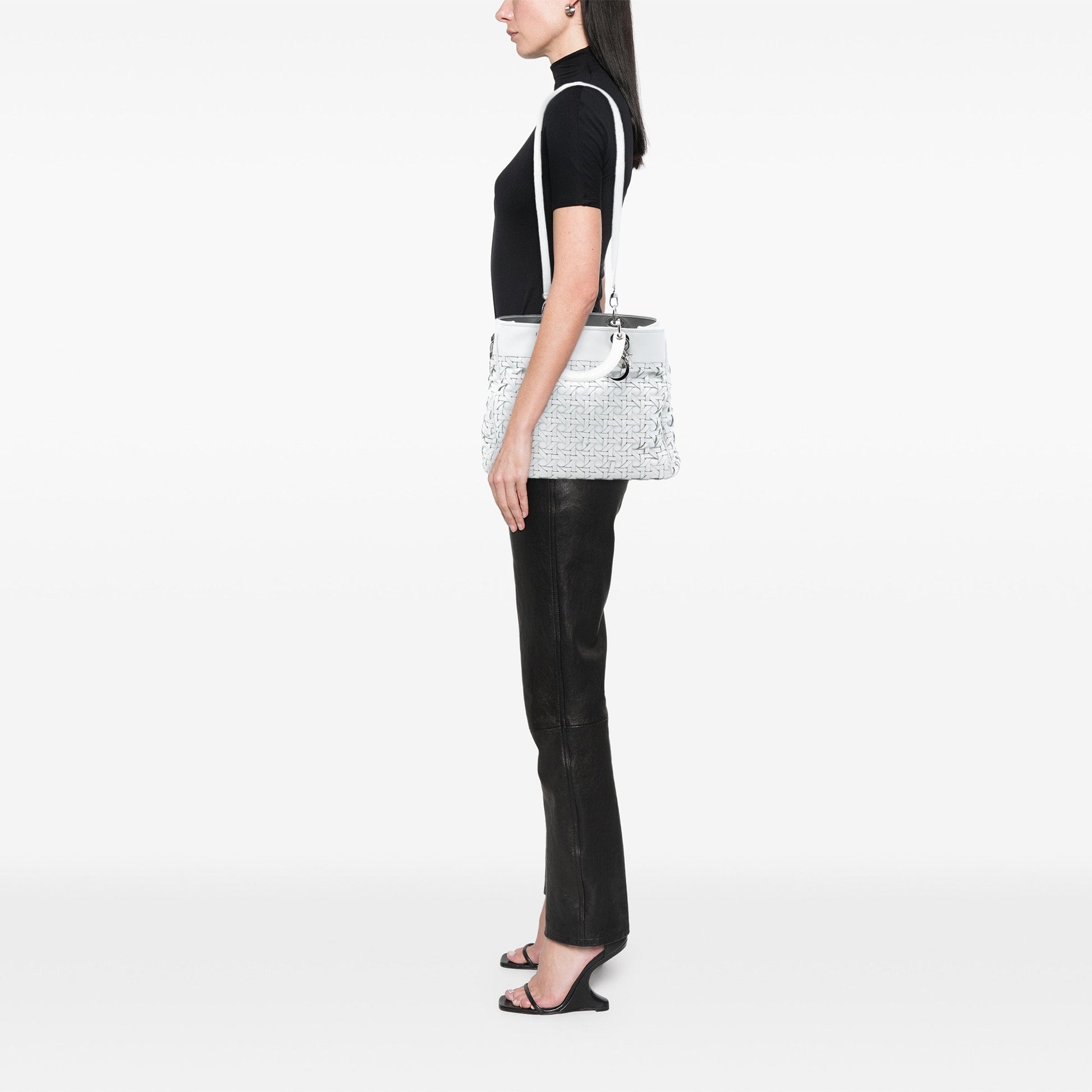 Dior Woven Lambskin Lady Dior Avenue Tote