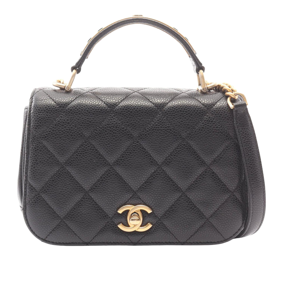 Chanel Mini Quilted Caviar Carry Around Flap