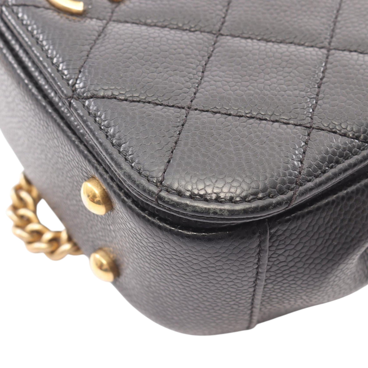 Chanel Mini Quilted Caviar Carry Around Flap