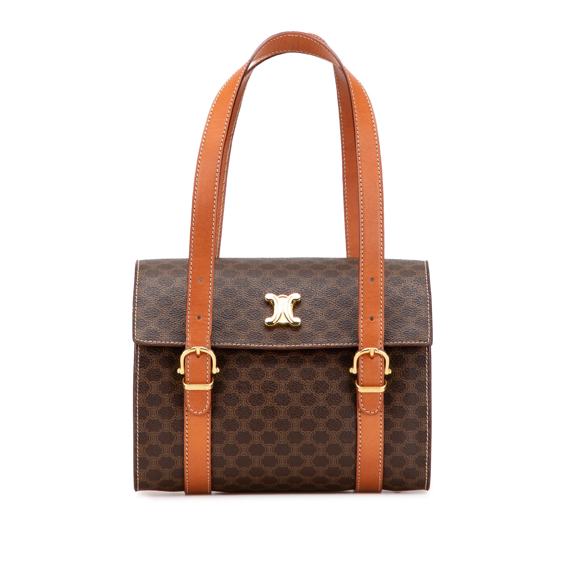 Celine Macadam Coated Canvas Triomphe Blason Handbag