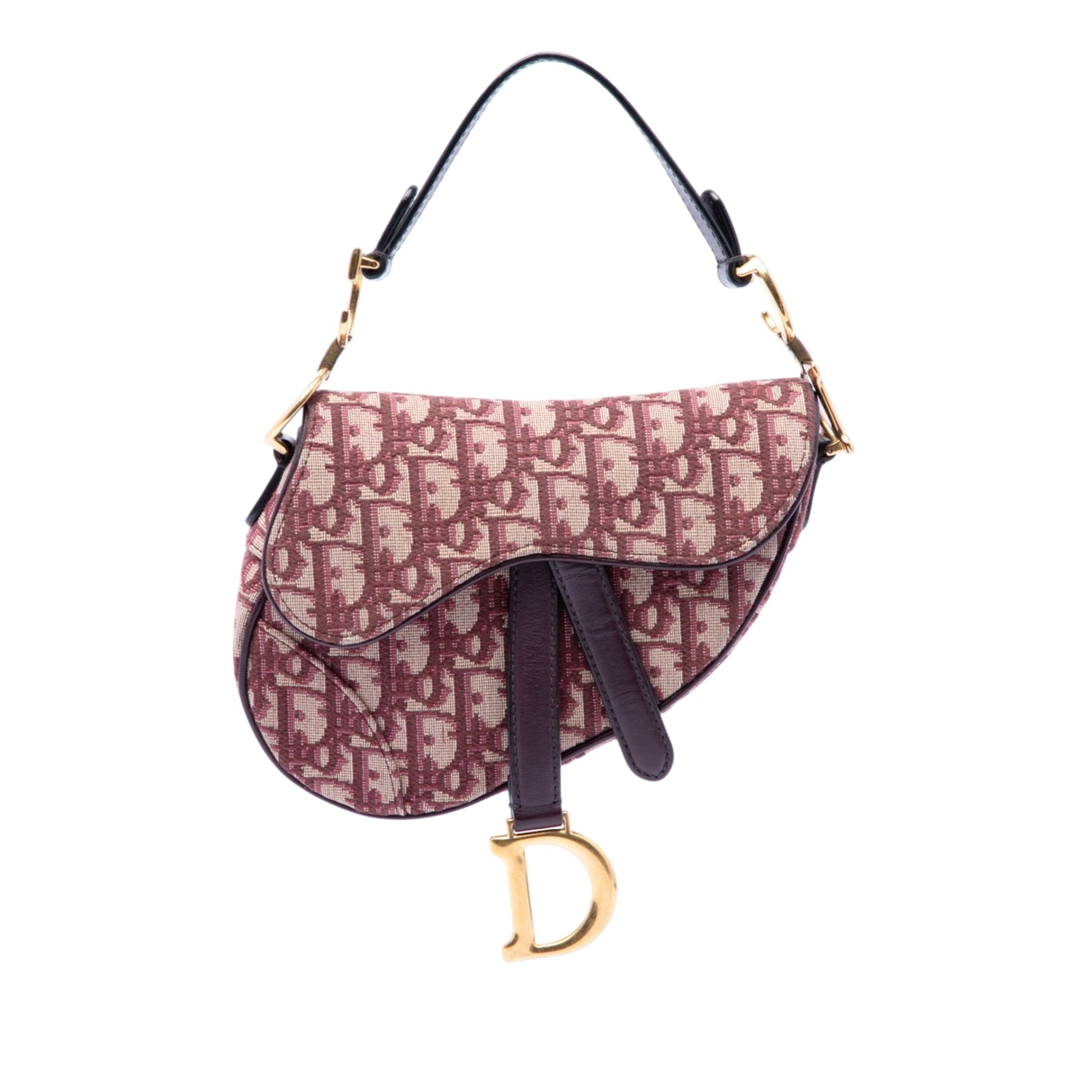 Dior Mini Oblique Canvas Saddle Bag