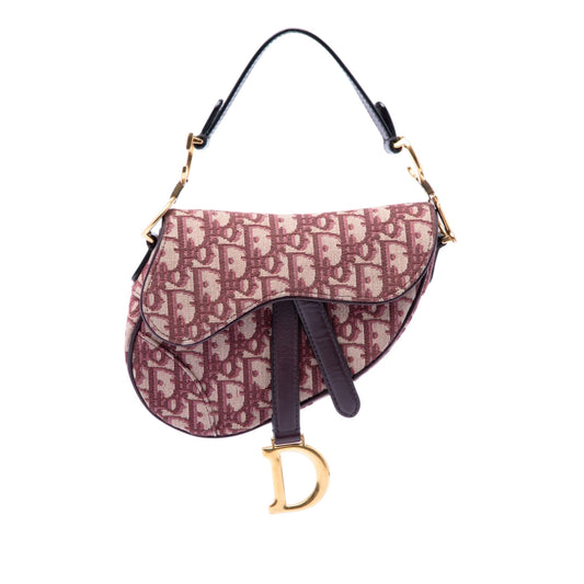 Dior Mini Oblique Canvas Saddle Bag