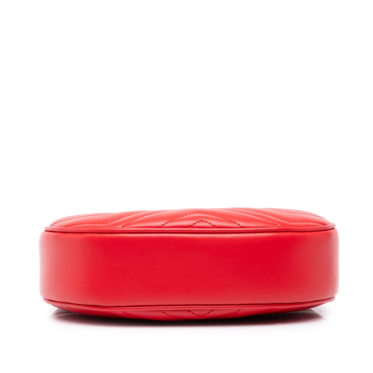 Gucci Mini GG Marmont Matelasse Calfskin Half Moon Bag — Red