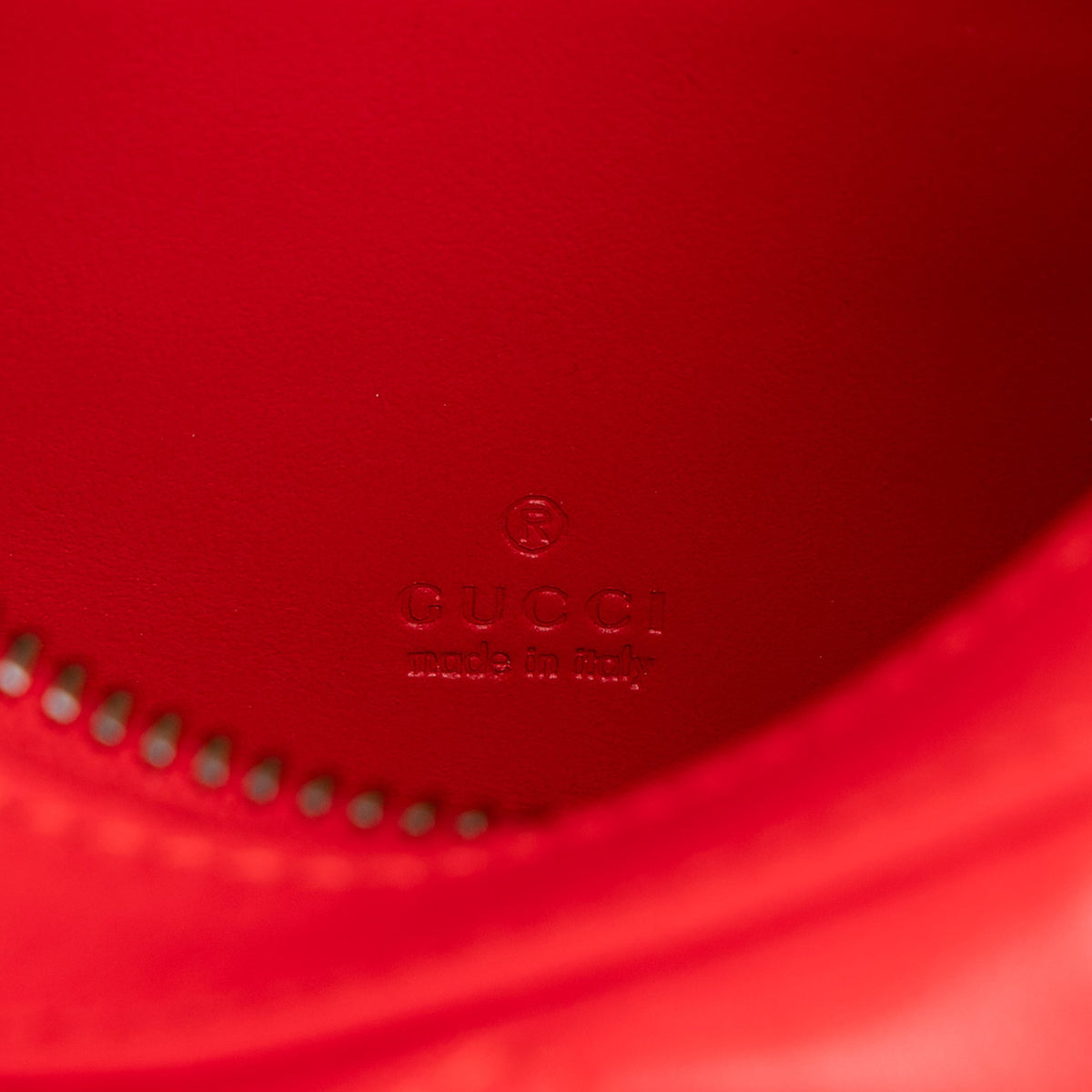 Gucci Mini GG Marmont Matelasse Calfskin Half Moon Bag — Red