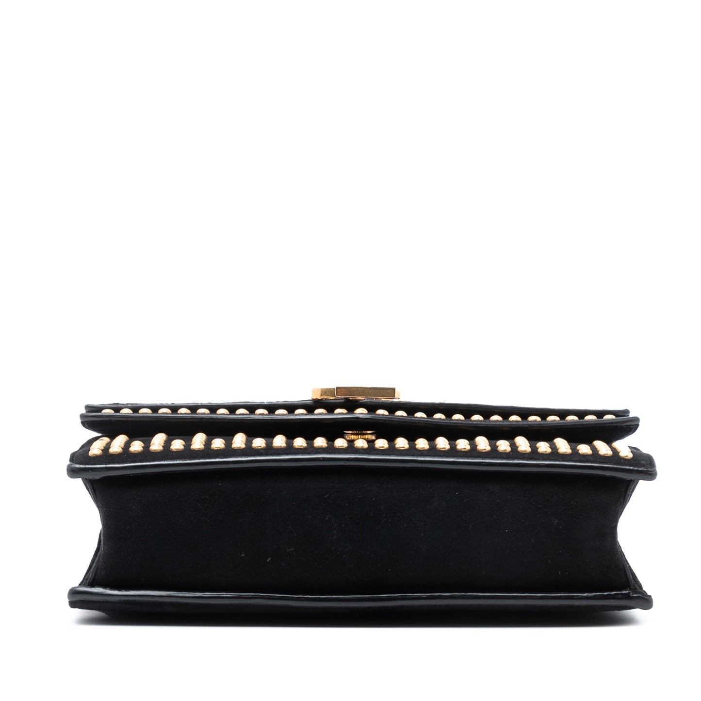 Saint Laurent Medium Studded Suede Monogram Sulpice Crossbody