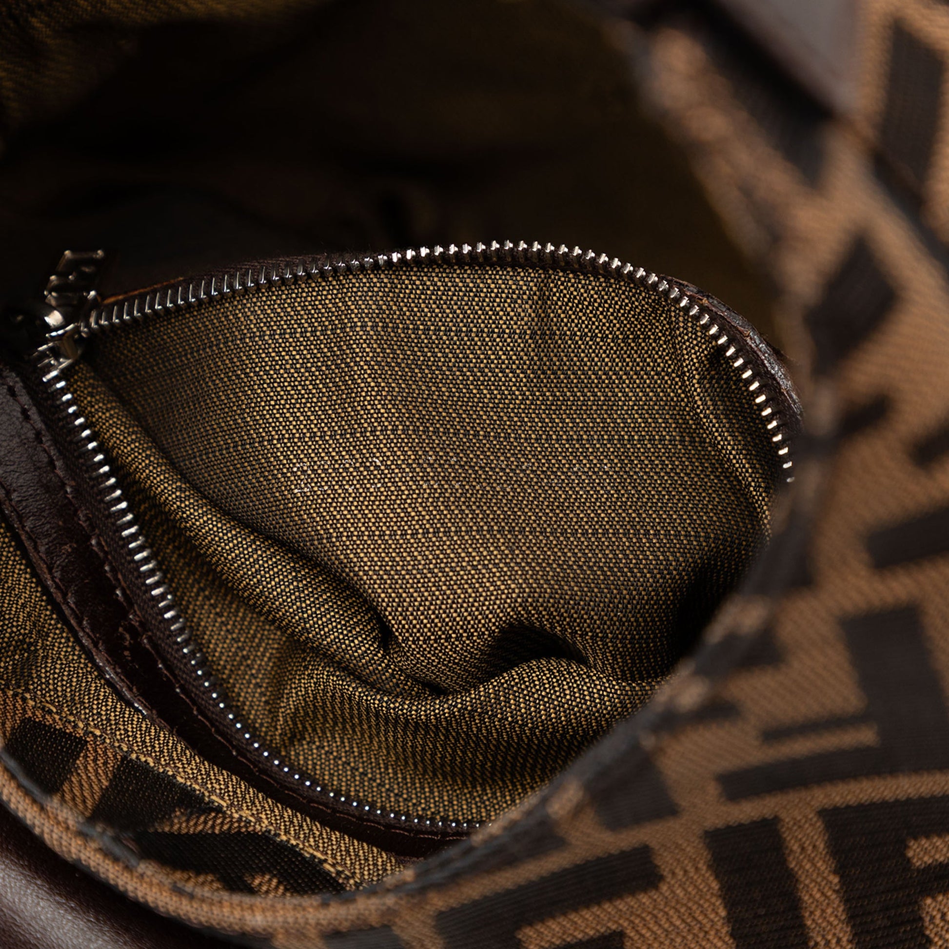 Fendi Zucca Canvas Shoulder Bag