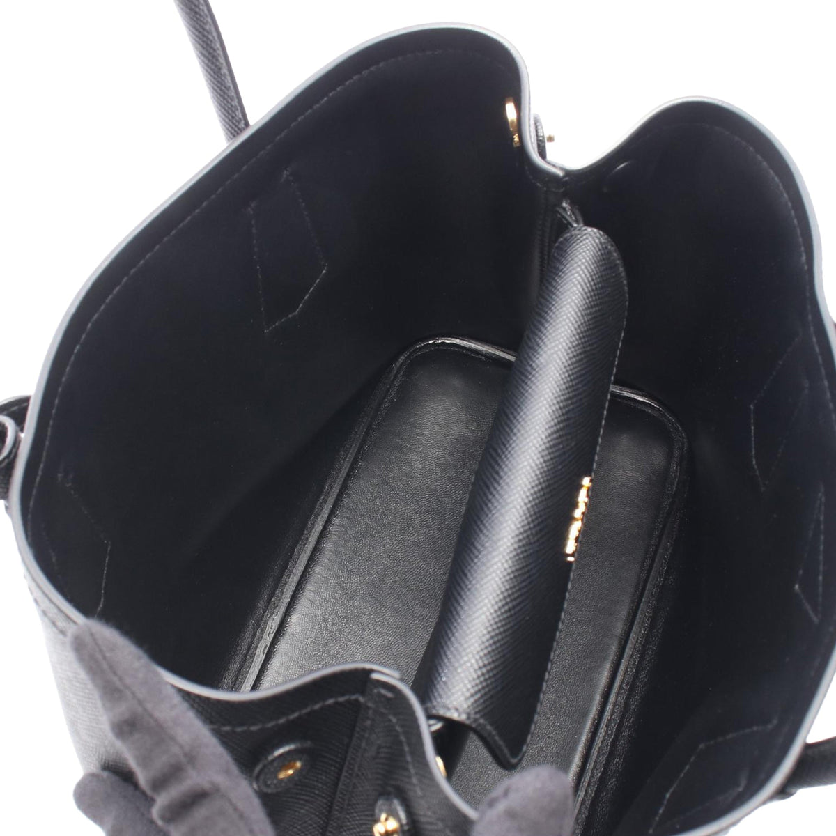 Prada Small Saffiano Cuir Double Satchel