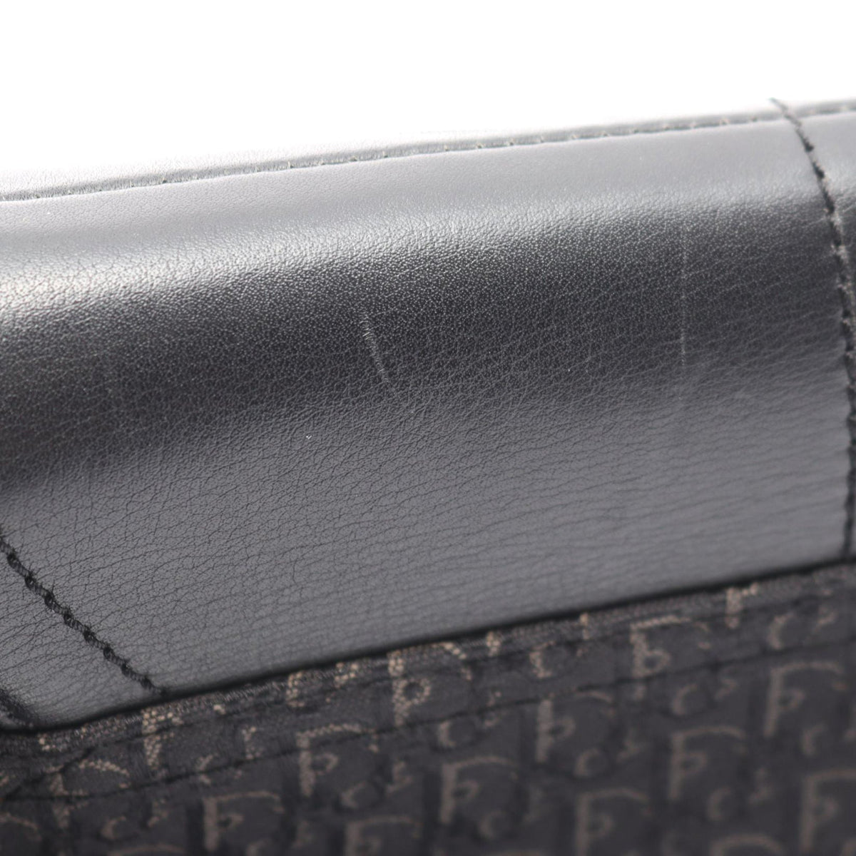 Dior Diorissimo Trotter Canvas Street Chic Shoulder Bag — Black