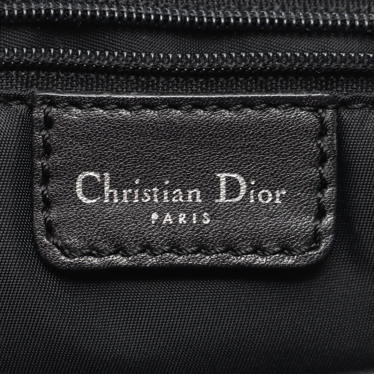 Dior Diorissimo Trotter Canvas Street Chic Shoulder Bag — Black