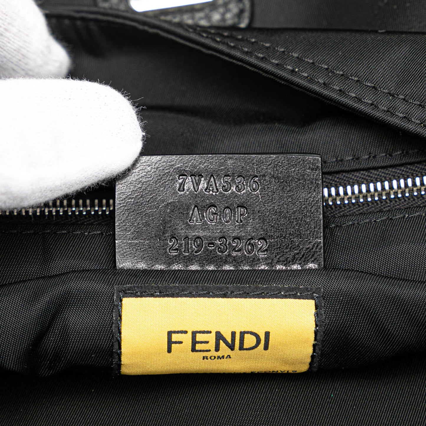 Fendi Nylon Baguette Messenger Bag