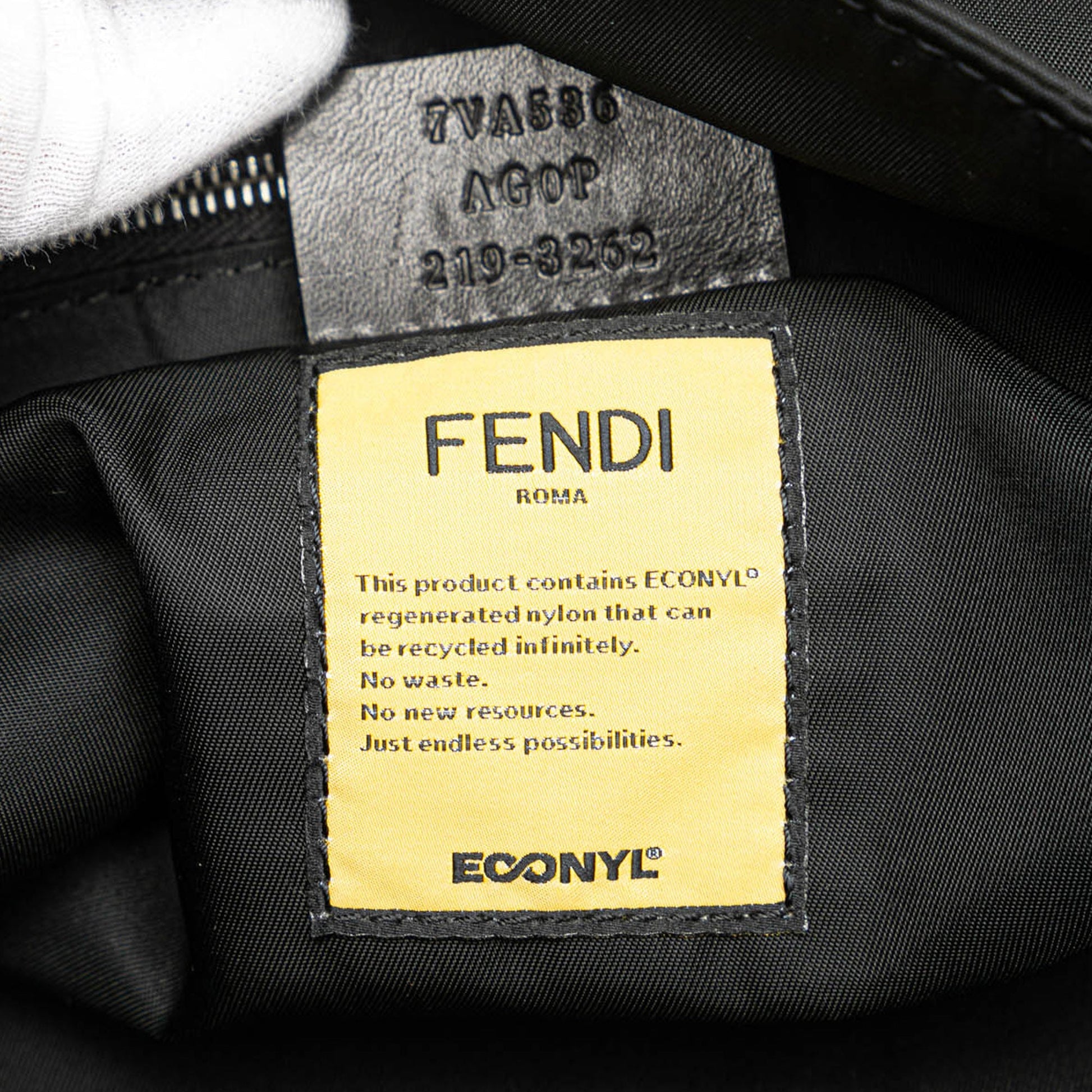 Fendi Nylon Baguette Messenger Bag