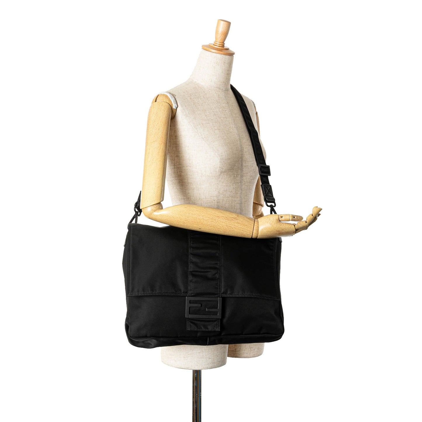 Fendi Nylon Baguette Messenger Bag