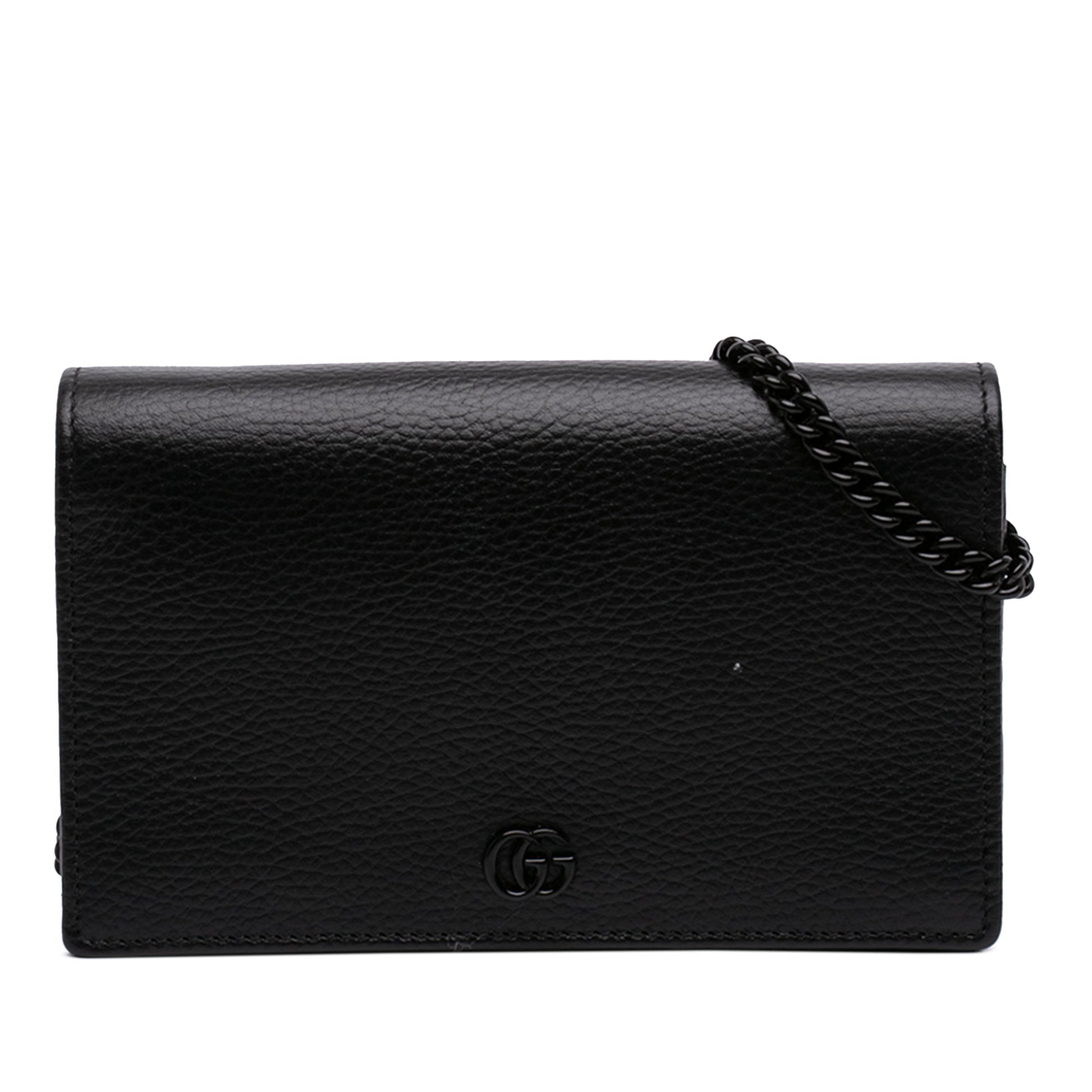 Gucci GG Marmont Calfskin Monochrome Wallet On Chain