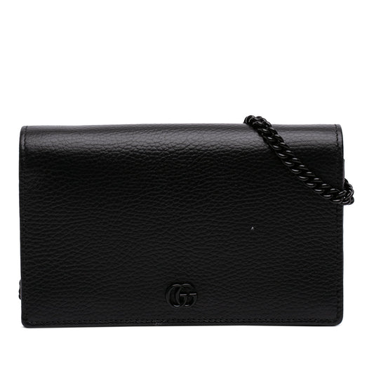 Gucci GG Marmont Calfskin Monochrome Wallet On Chain