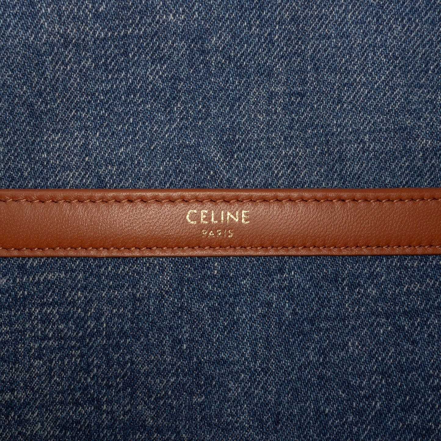 Celine Matelasse Denim Monochrome Chain Shoulder Bag