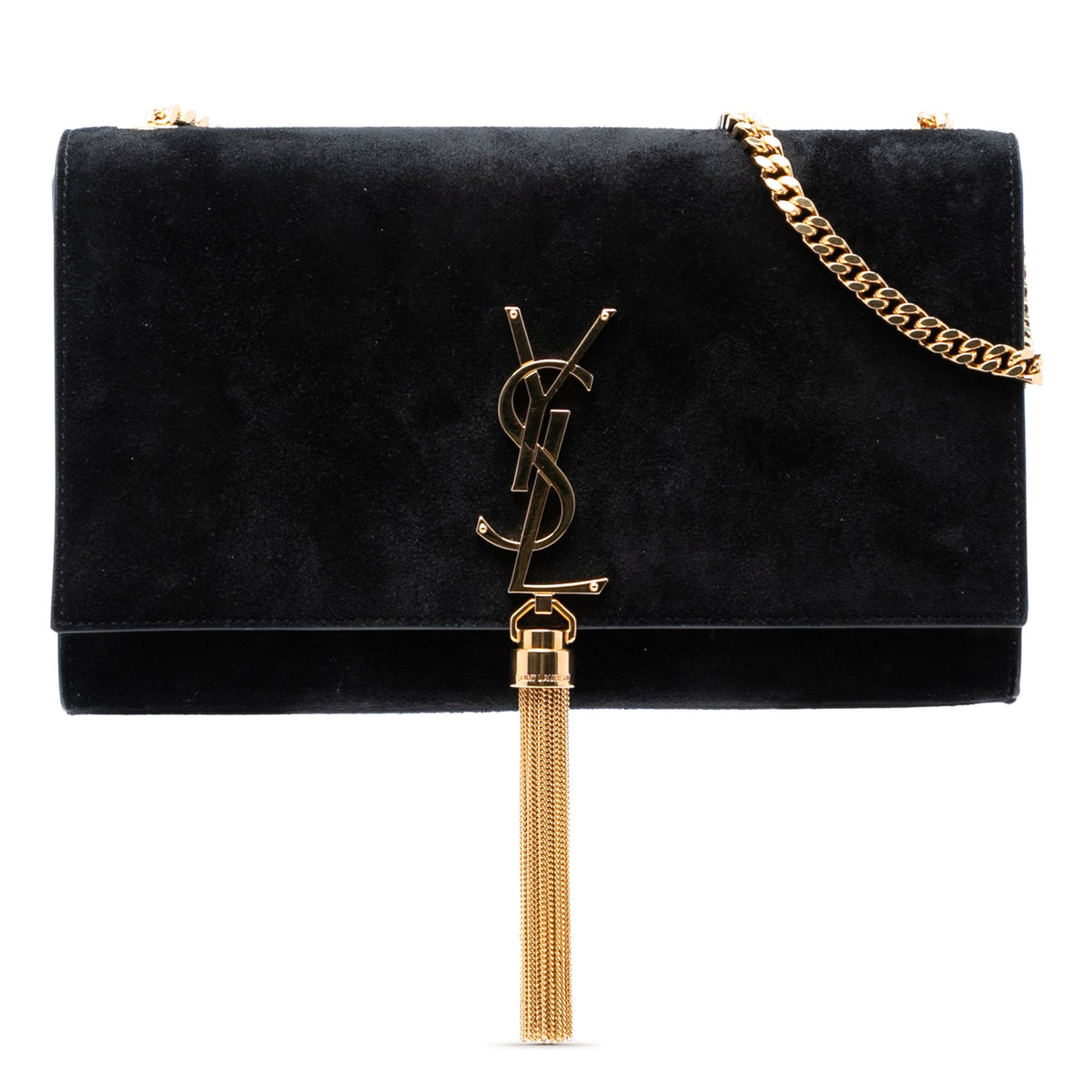 Saint Laurent Medium Suede Monogram Kate Tassel Crossbody