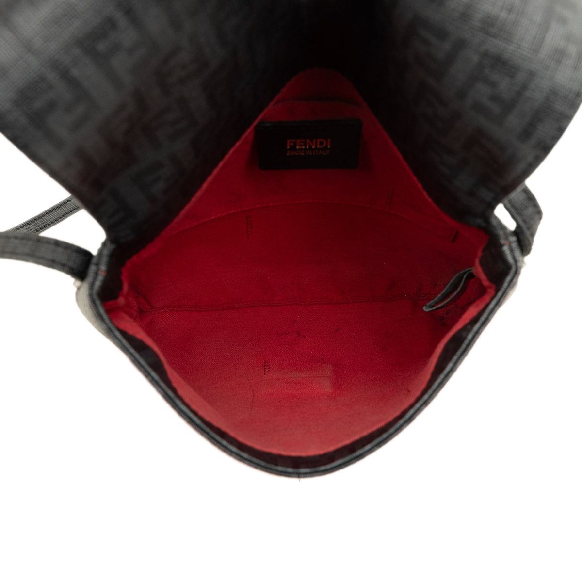 Fendi Zucchino Spalmati Crossbody — Black