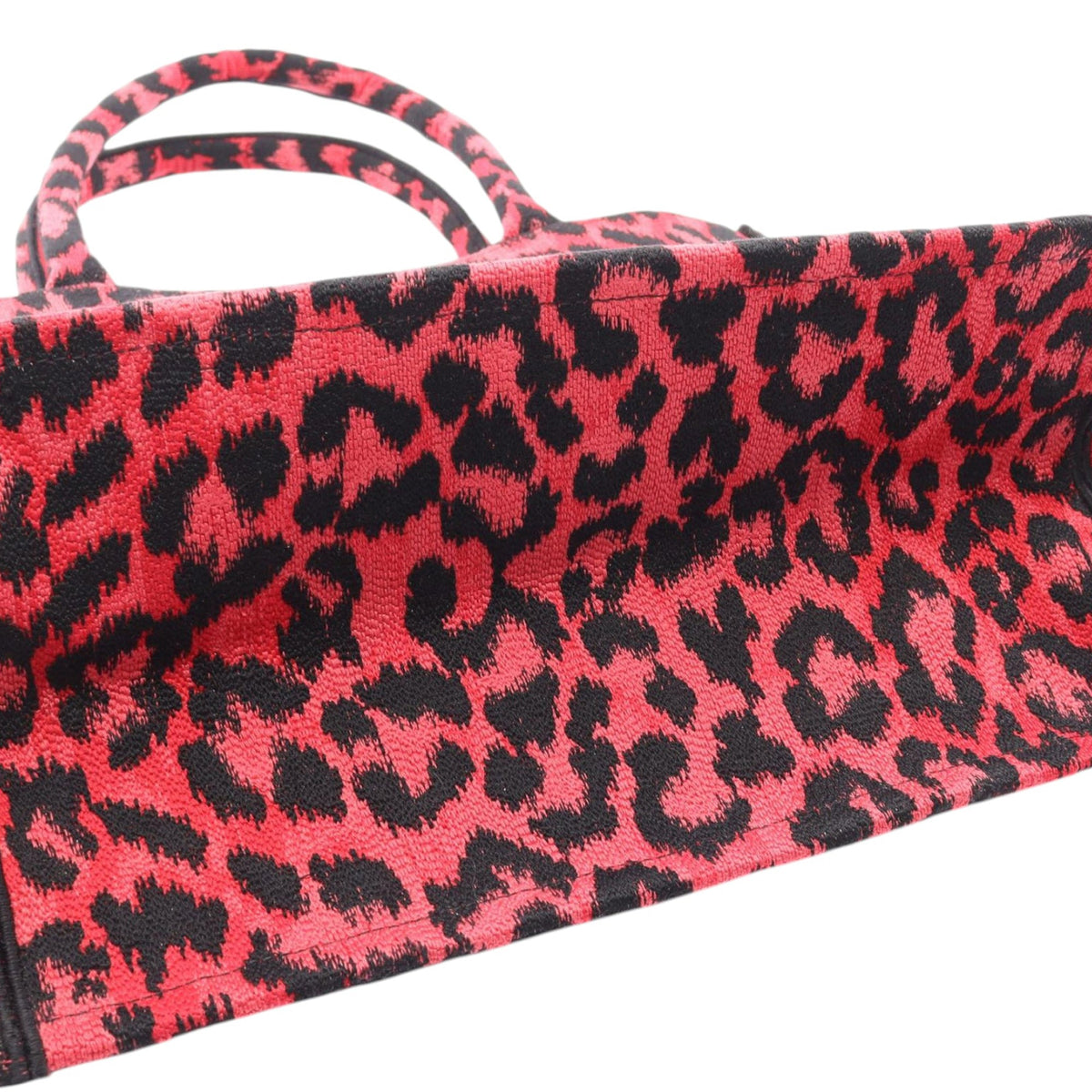 Dior Mizza Medium Embroidered Canvas Leopard Book Tote