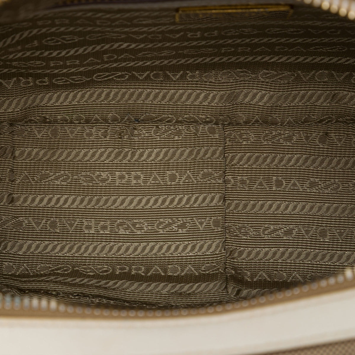 Prada Canvas Canapa Logo Camera Bag — Beige
