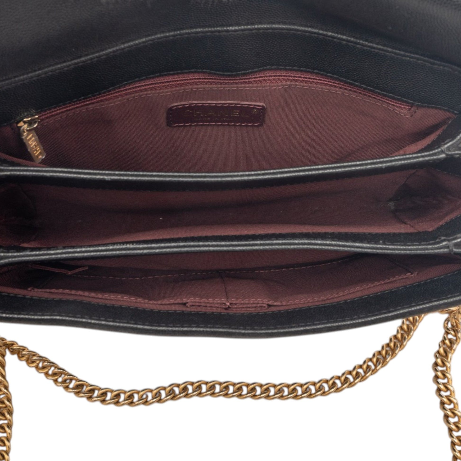 Chanel CC Stitched Caviar and Suede Lady Coco Flap