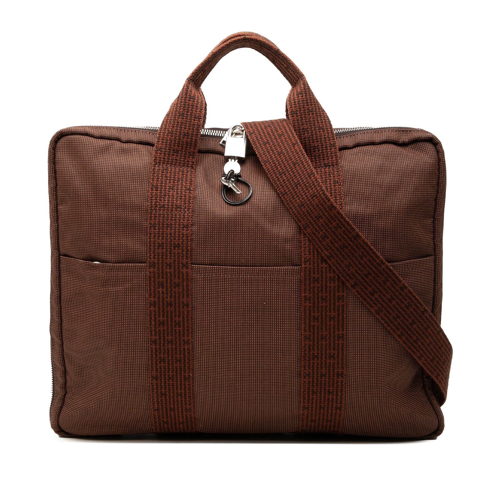 Hermès Canvas Herline Porte Documents