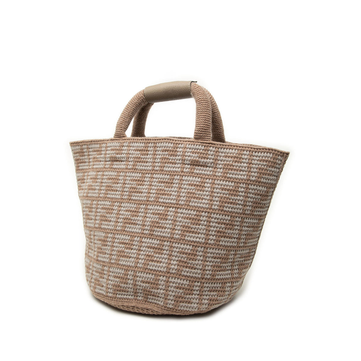 Fendi Zucca Cashmere Shopper Tote