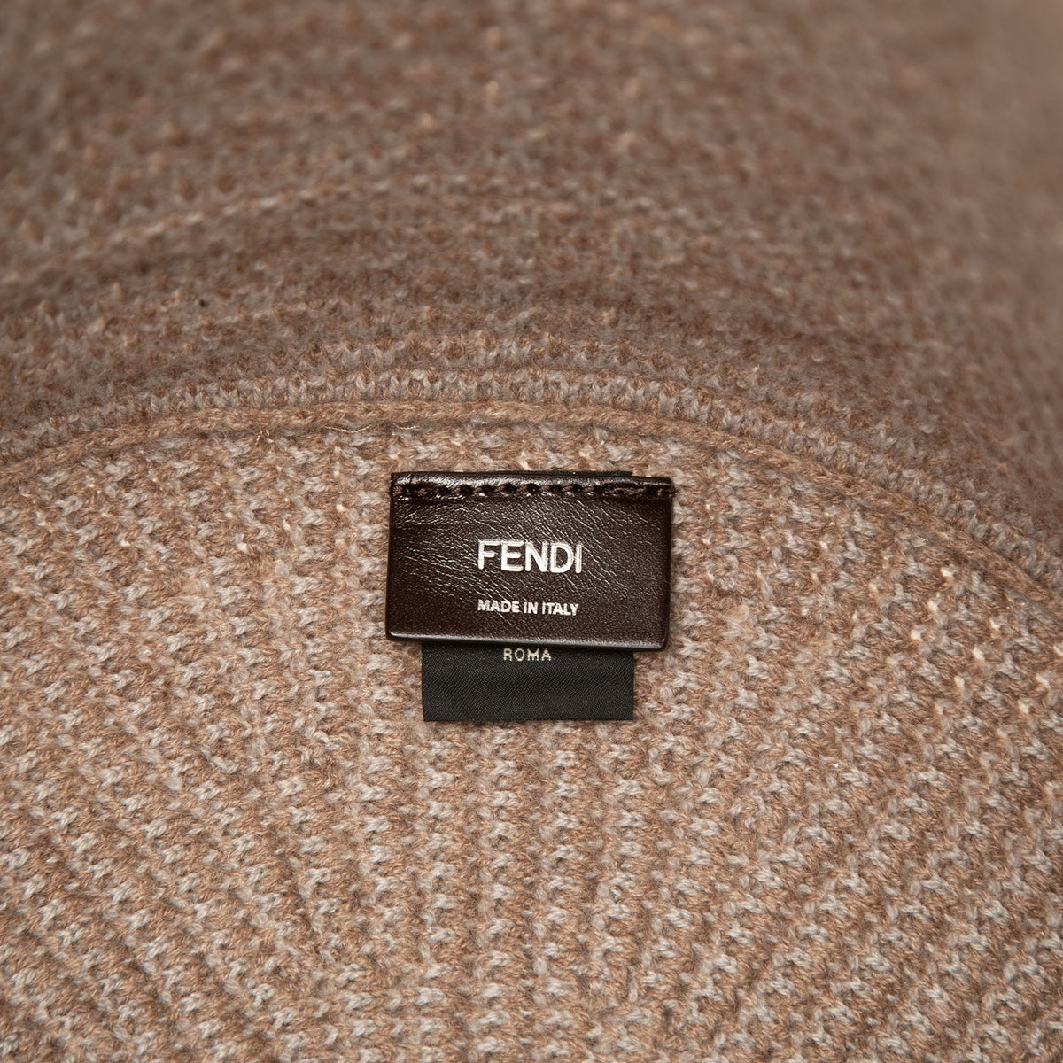 Fendi Zucca Cashmere Shopper Tote