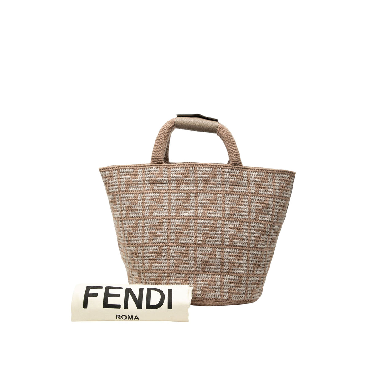 Fendi Zucca Cashmere Shopper Tote