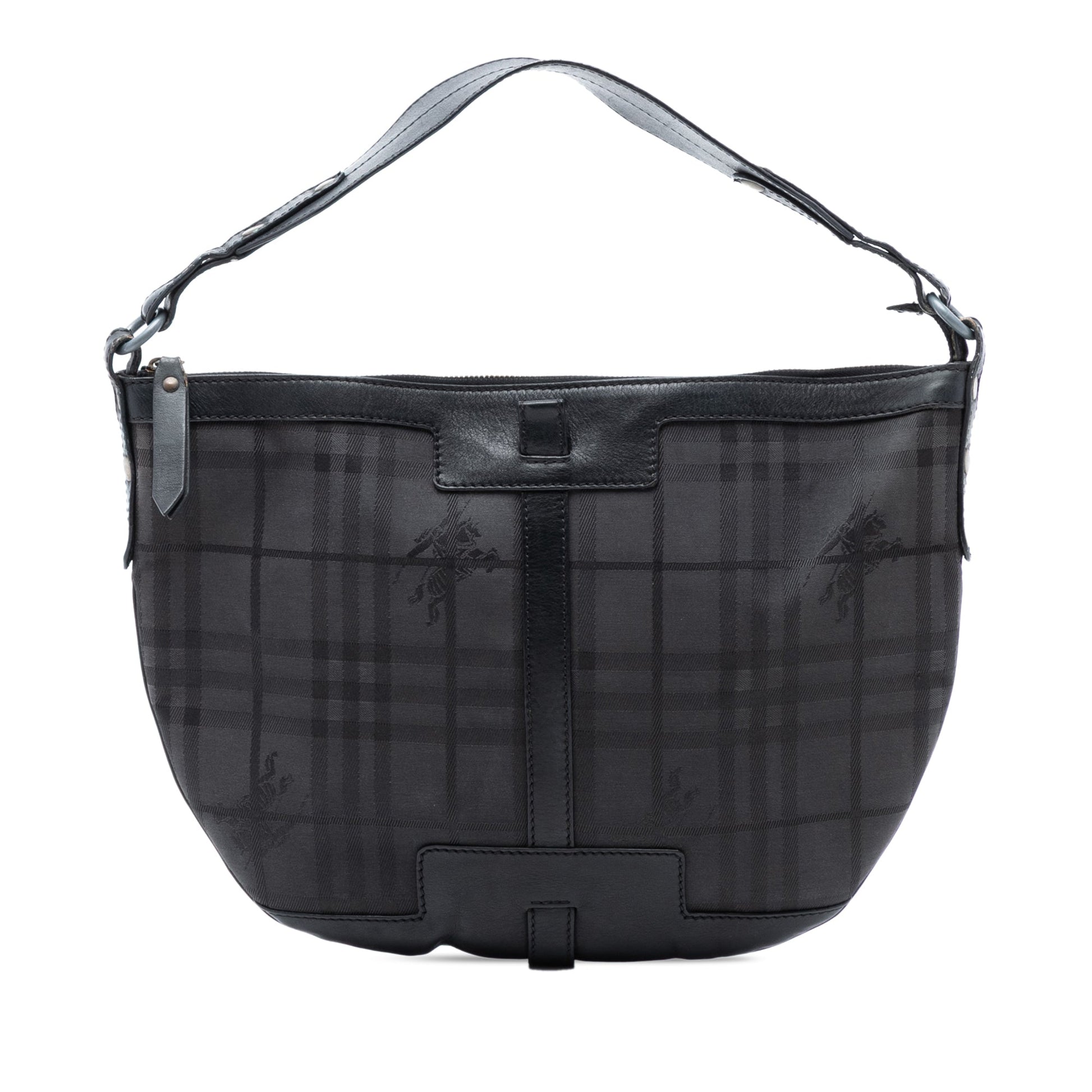 Burberry Haymarket Check Coated Canvas Hobo