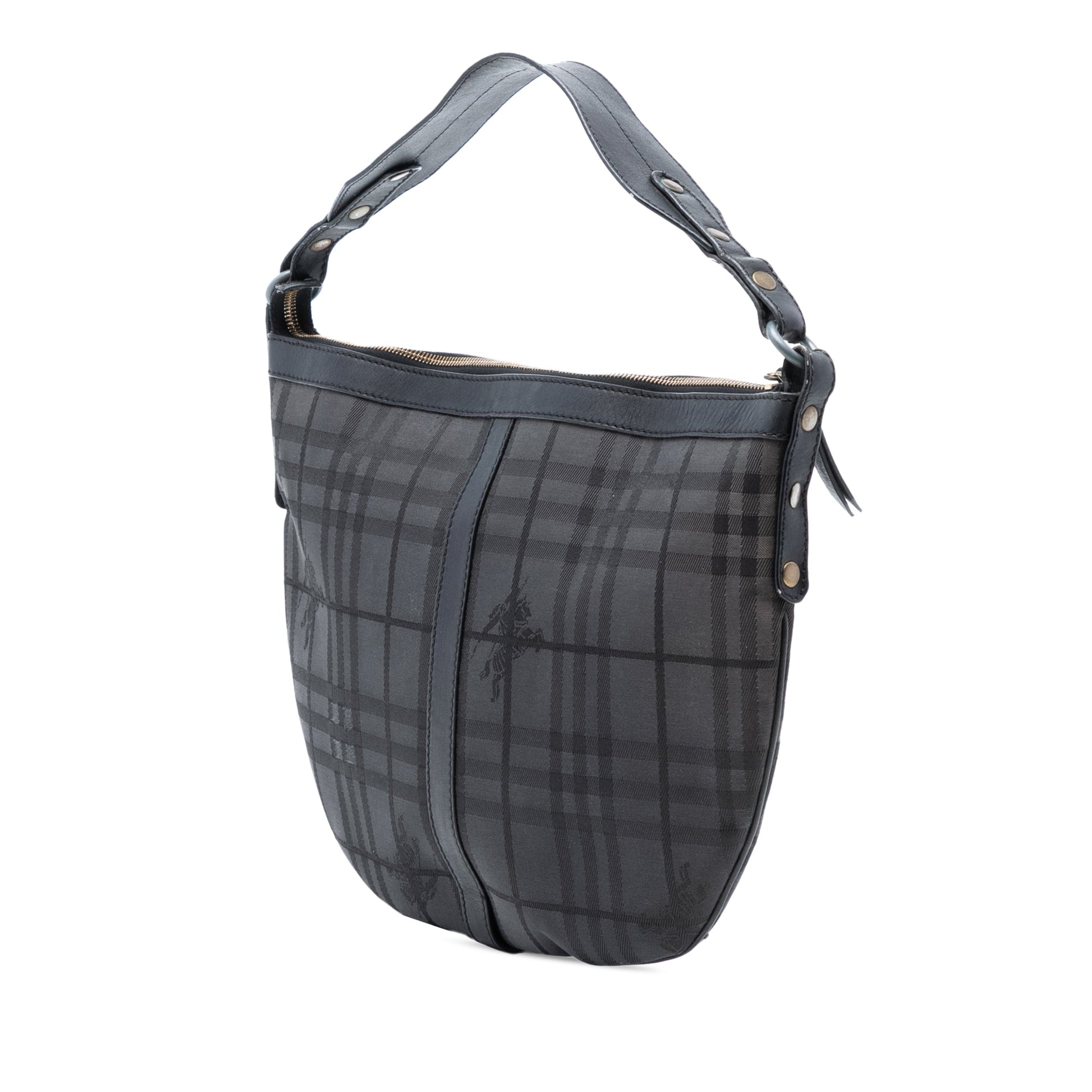 Burberry Haymarket Check Coated Canvas Hobo