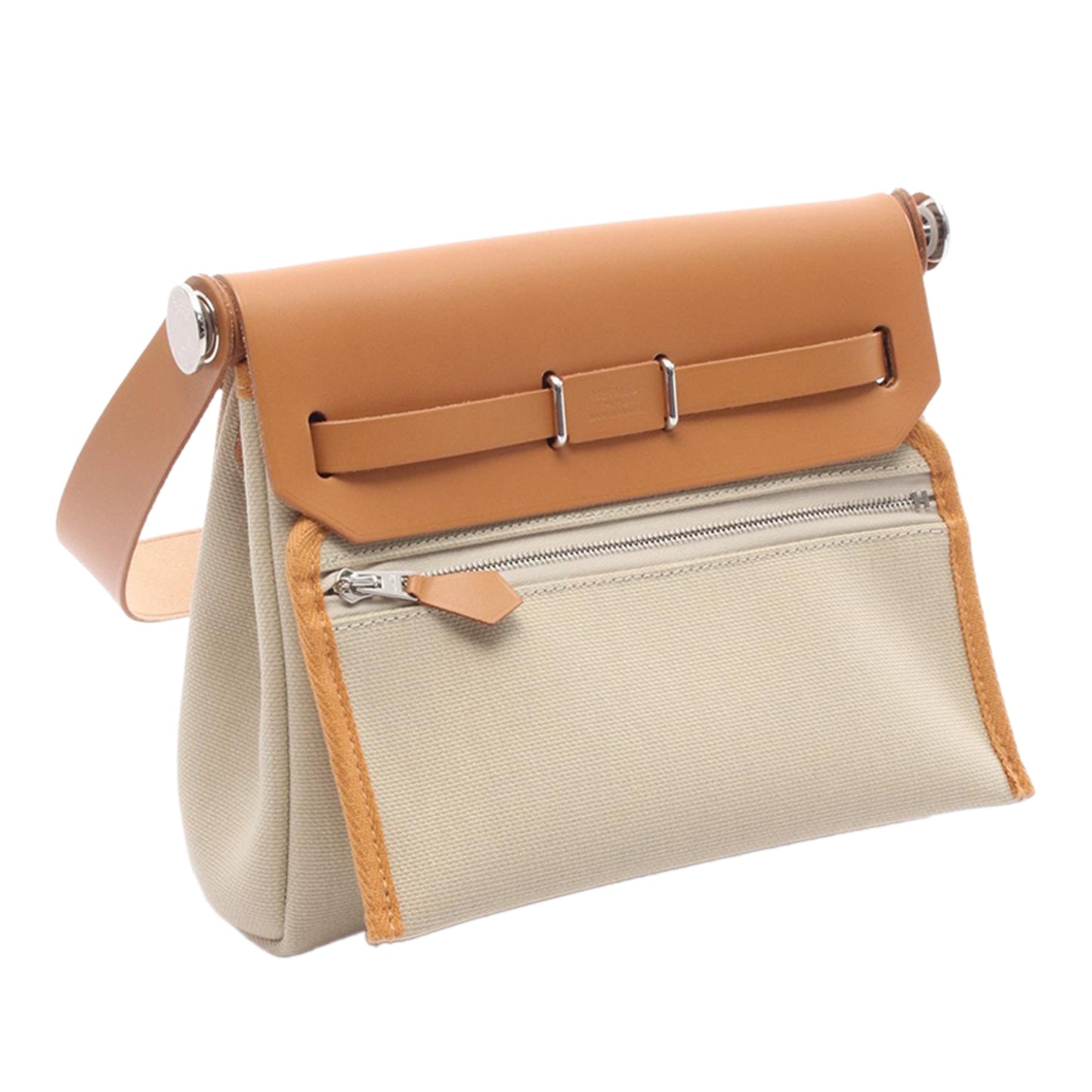 Hermès Military Toile and Vache Hunter Herbag Zip 20