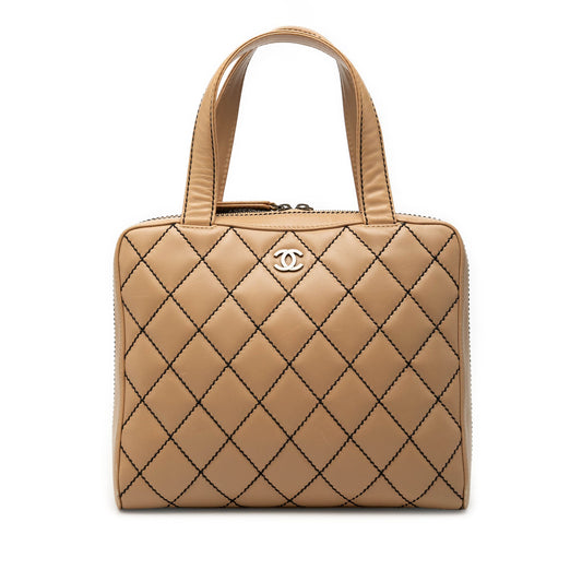 Chanel CC Lambskin Wild Stitch Handbag