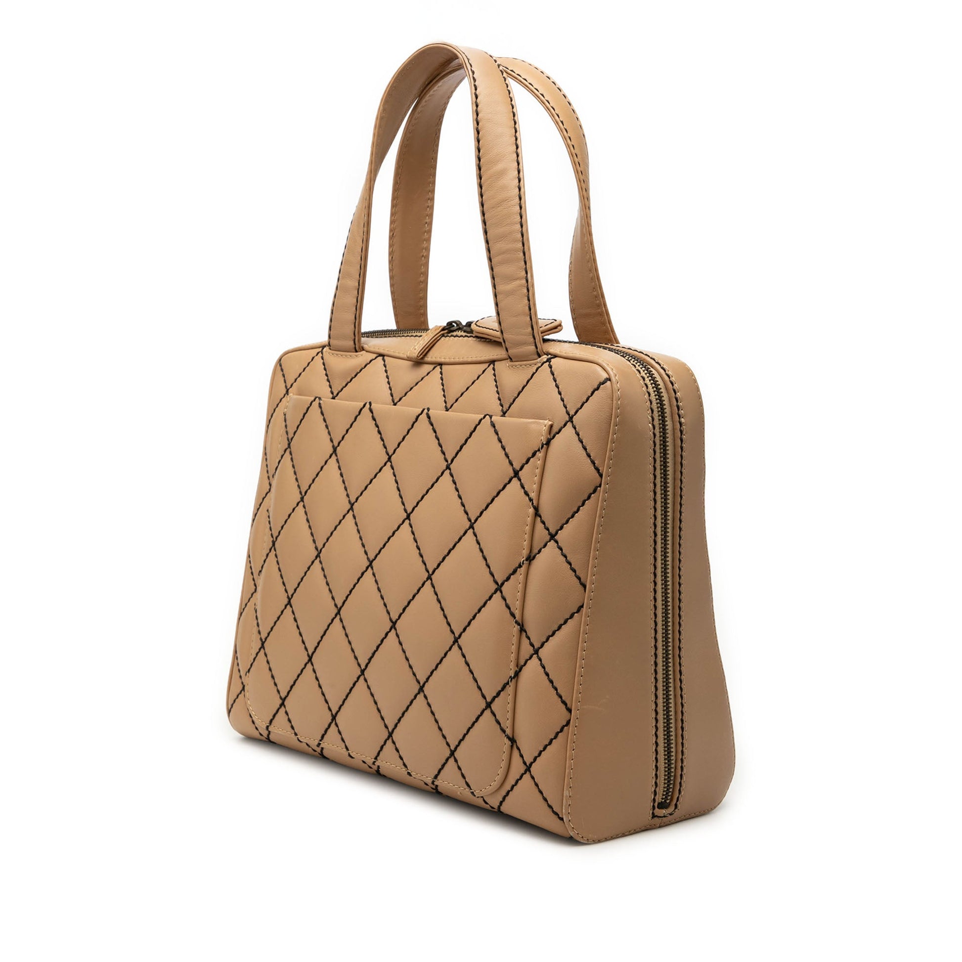 Chanel CC Lambskin Wild Stitch Handbag
