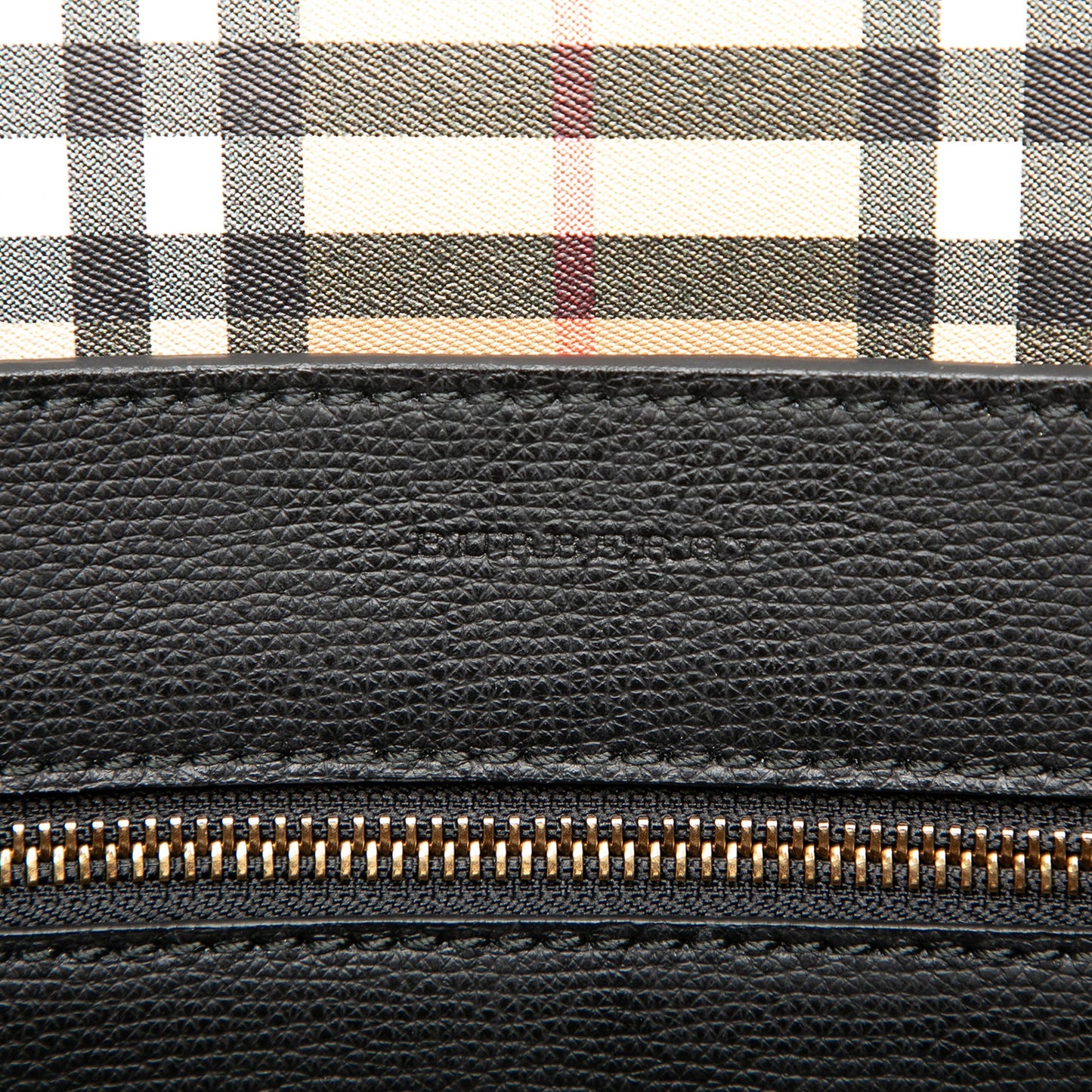 Burberry Large Embossed Leather Crest Tote