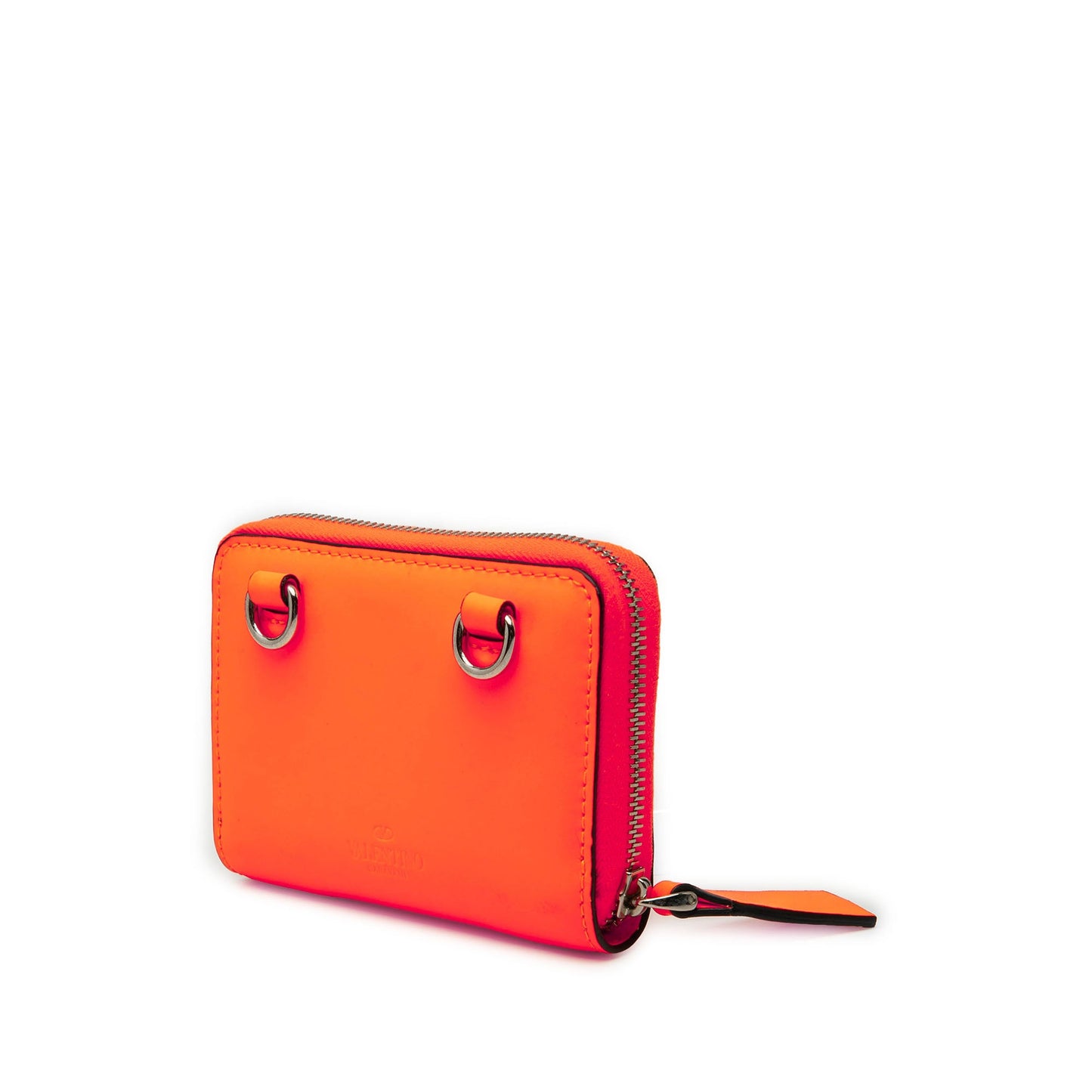 Valentino Calfskin VLTN Wallet with Neck Strap