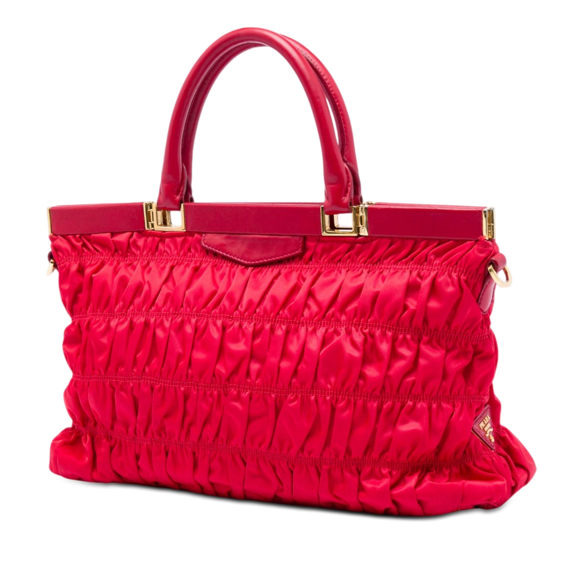 Prada Tessuto Gaufre Frame Satchel