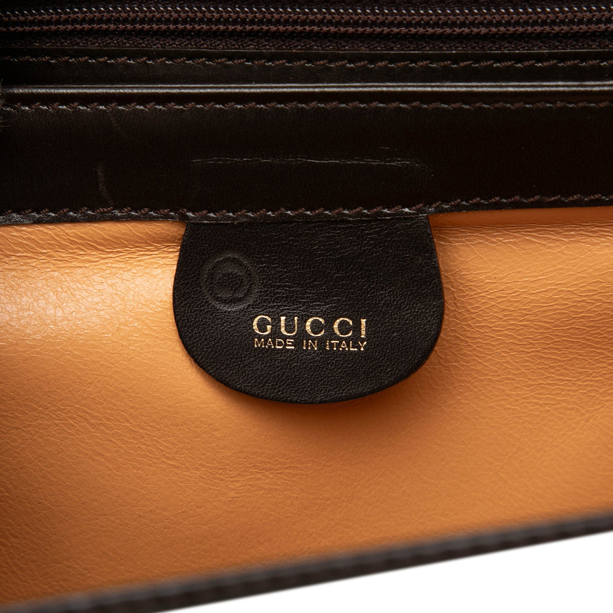 Gucci Calfskin Square G Handbag — Brown