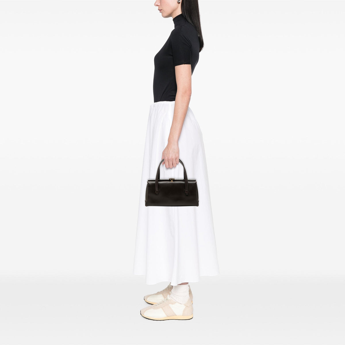 Gucci Calfskin Square G Handbag — Brown