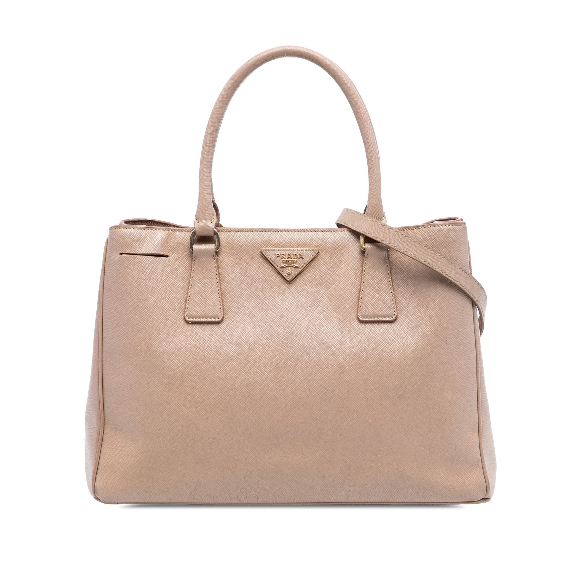 Prada Large Saffiano Lux Galleria Double Zip Satchel