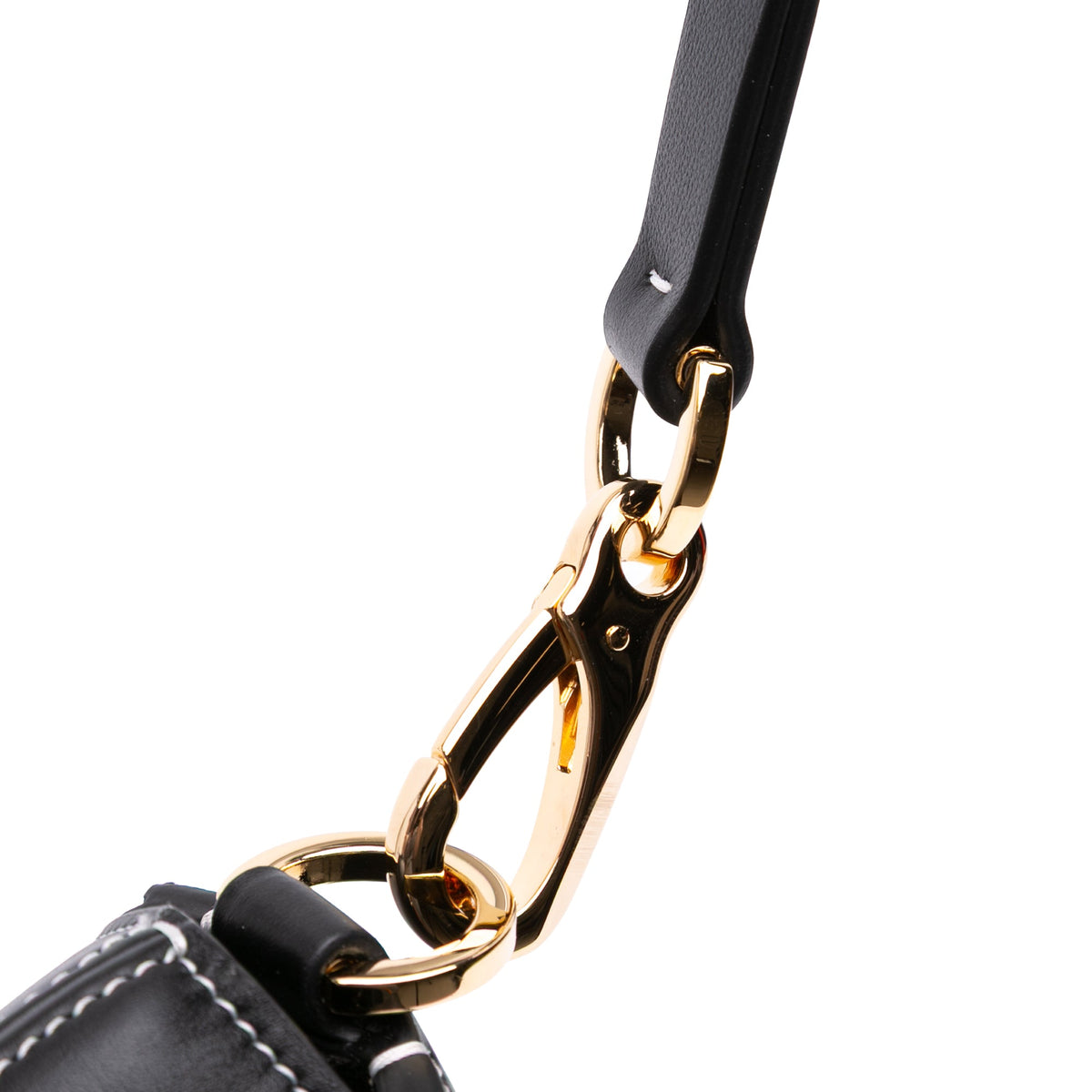 Valentino Medium Leather Ohval Flap Bag — Black