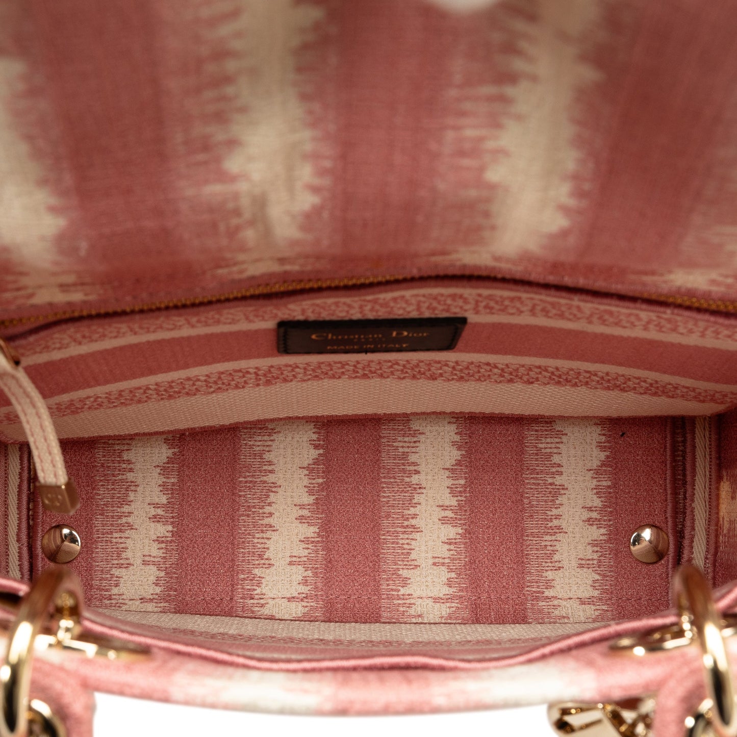 Dior Medium Embroidered Canvas D Stripes Lady D Lite