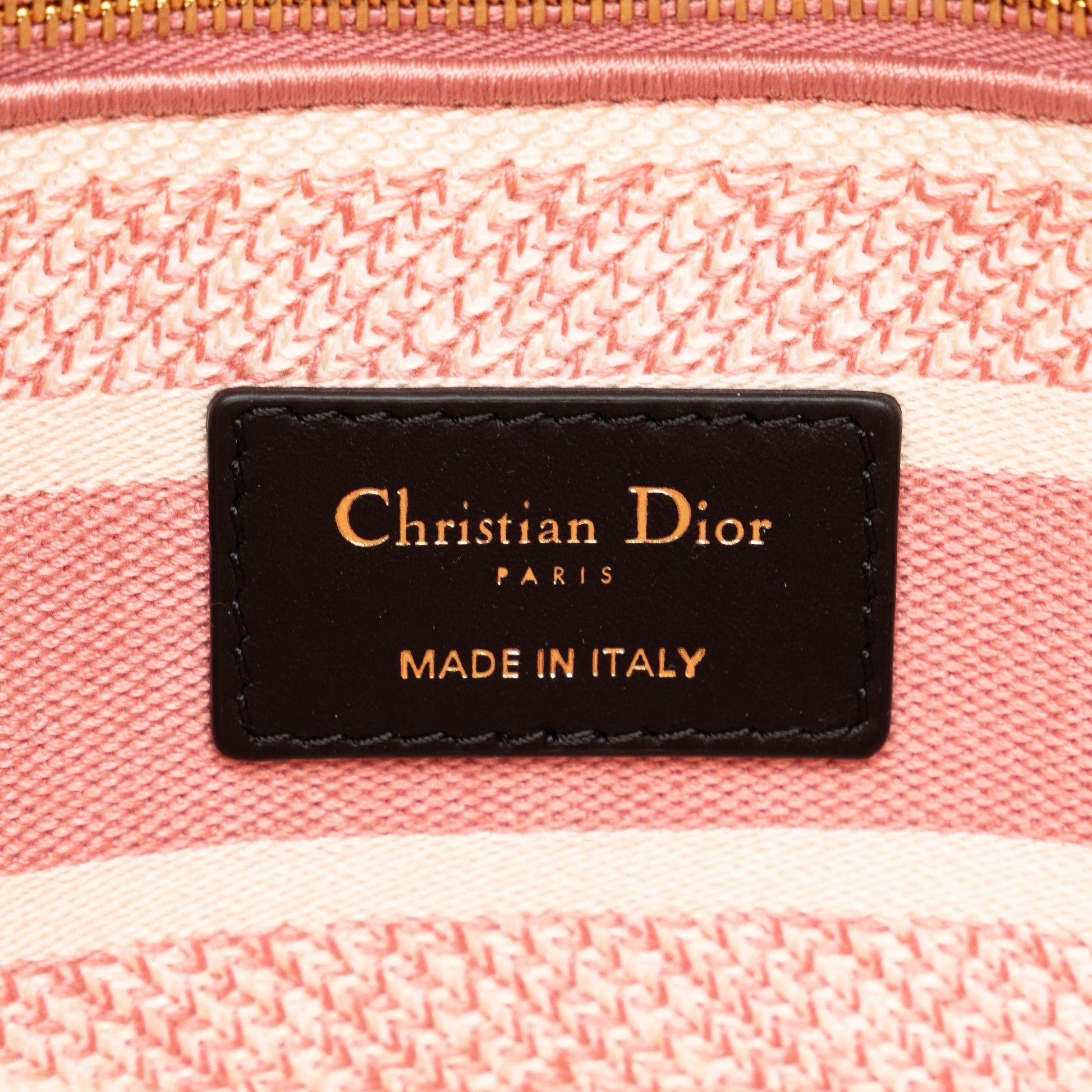 Dior Medium Embroidered Canvas D Stripes Lady D Lite