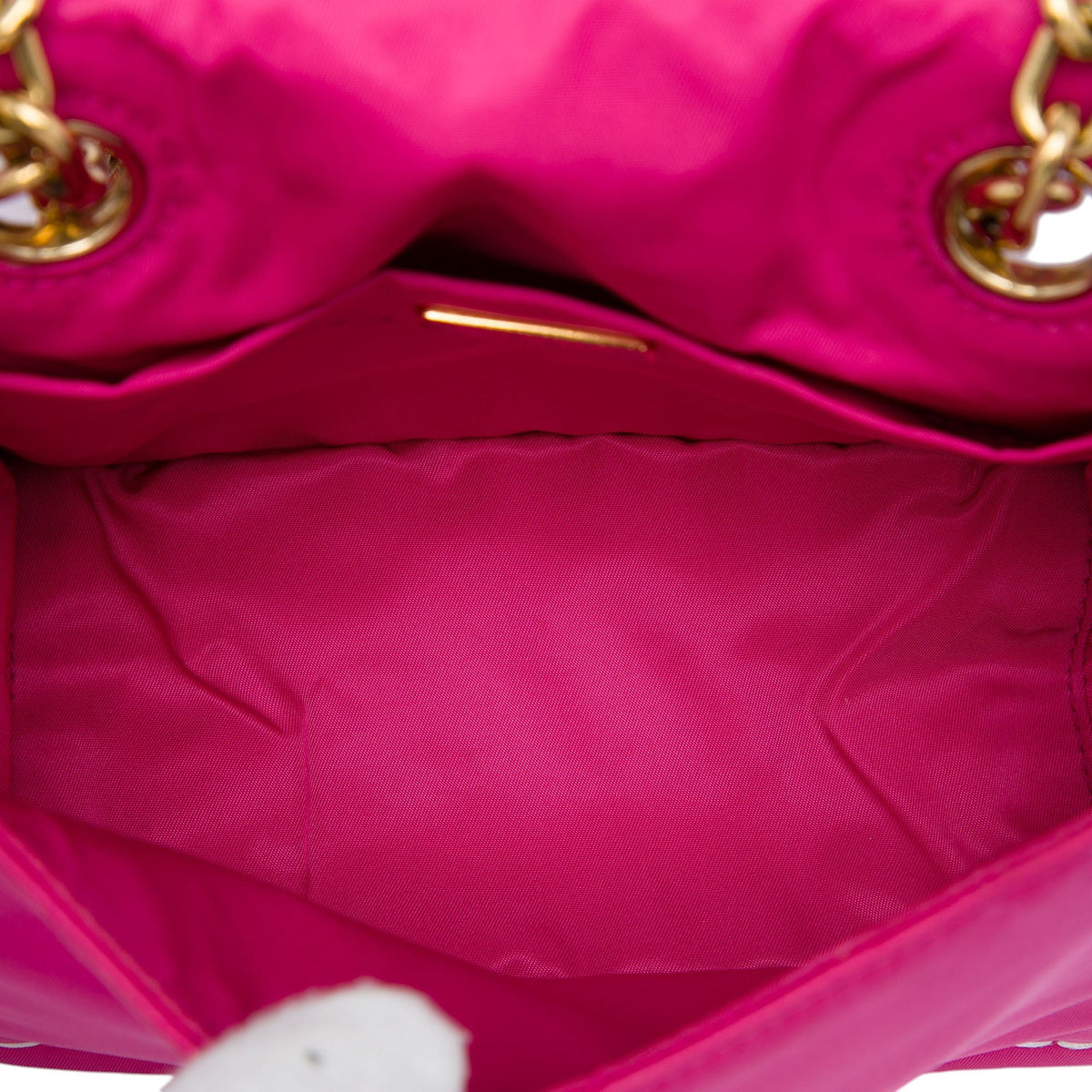 Prada Small Tessuto Chain Flap Crossbody