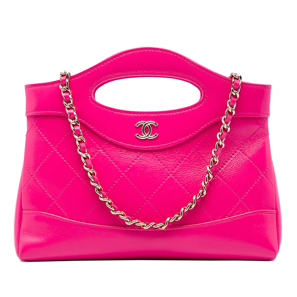 Chanel Nano Shiny Aged Calfskin 31 Shopping Bag — Pink