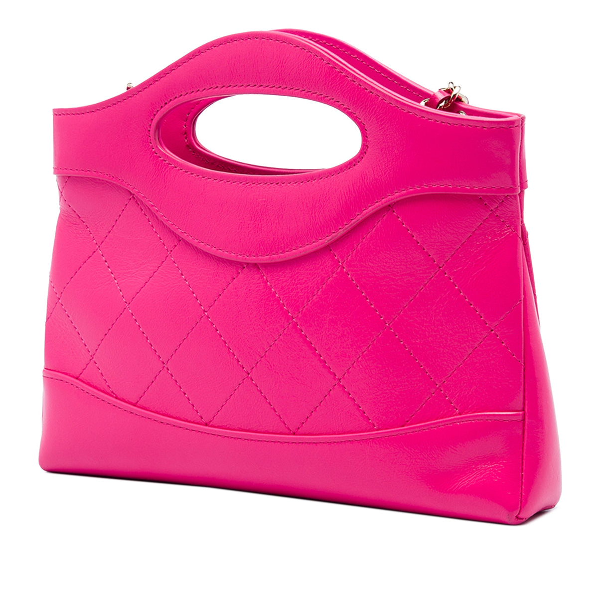 Chanel Nano Shiny Aged Calfskin 31 Shopping Bag — Pink