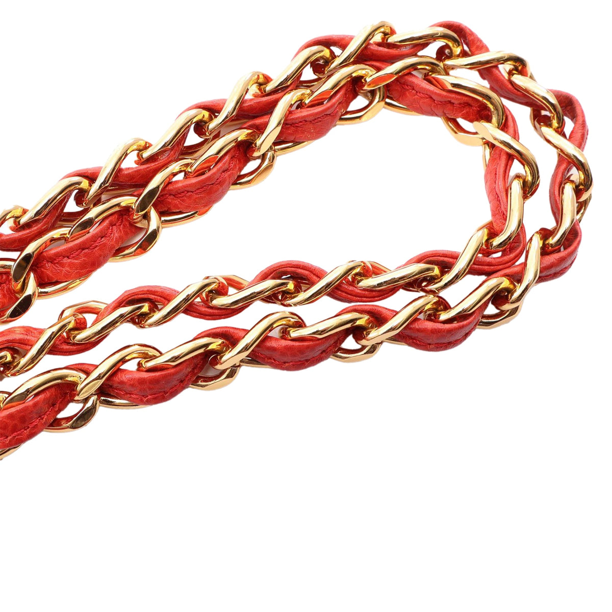 Chanel Caviar Shoulder Bag — Red