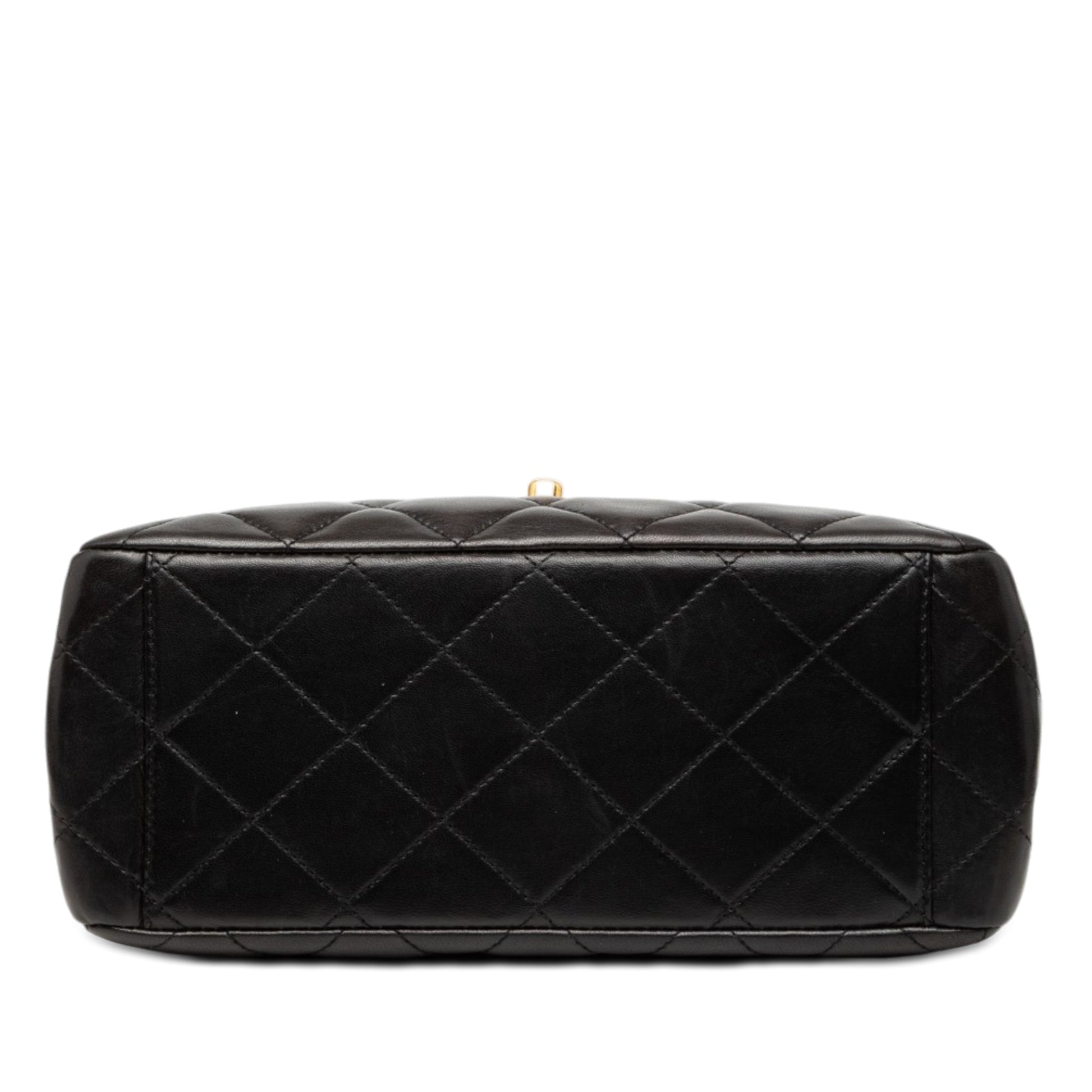 Chanel CC Quilted Lambskin Half Moon Flap
